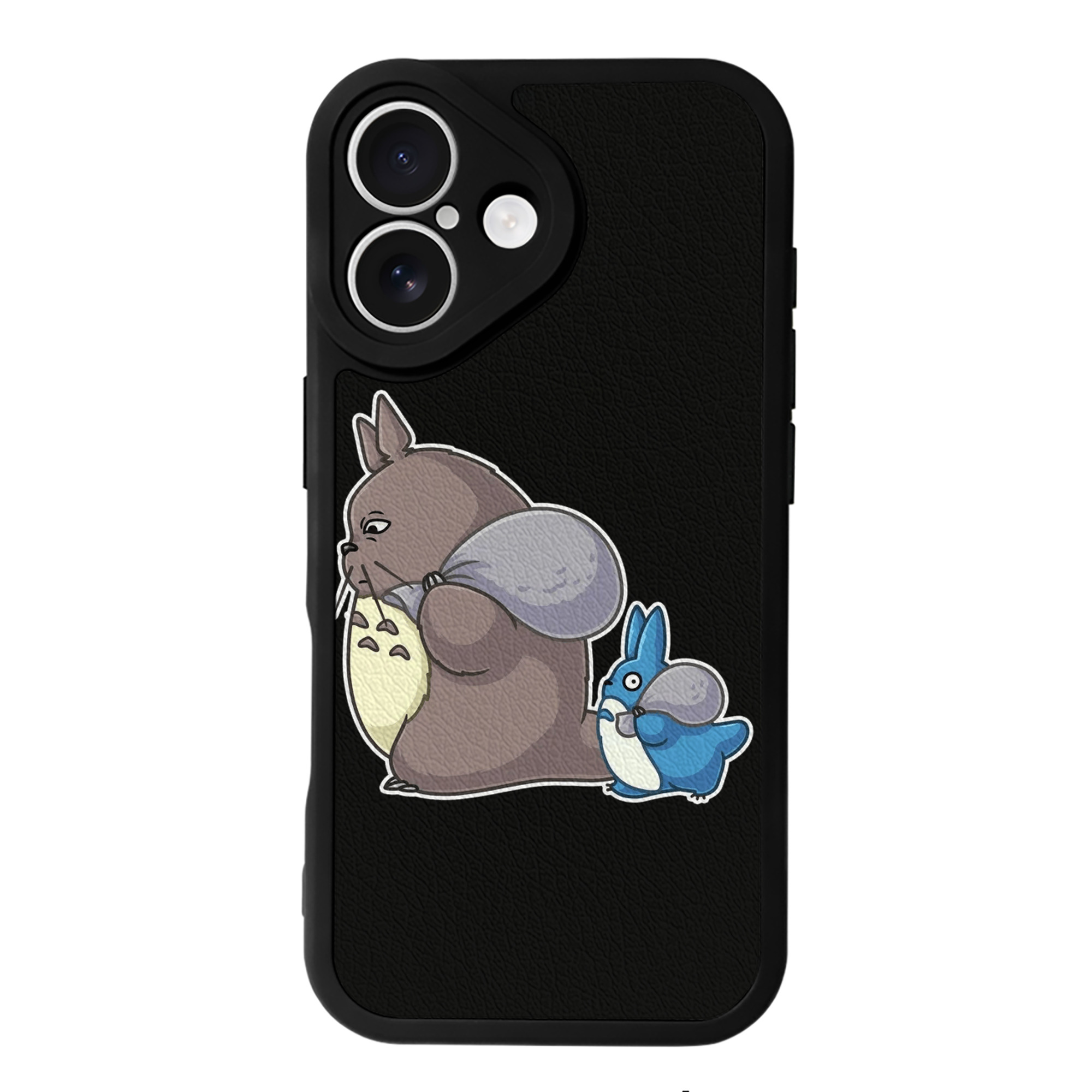 （画像用） となりのトトロ 草壁メイ 草壁サツキ My Neighbor Totoro Satsuki Kusakabe Mei Kusakabe 【iPhone 16シリーズ対応】シリコンスマホケース（レザー調） 材質：シリコン